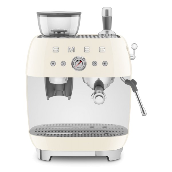 SMEG EGF03CREU Espressomaschine mit Mahlwerk creme 50`s Style Aussteller